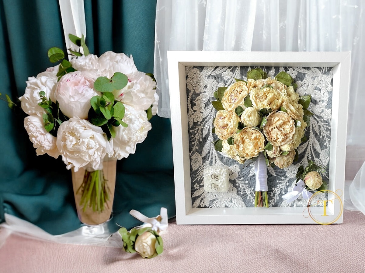 bujori in rasina – tablou floral 3D