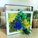 Mossy Garden: Personalized 3D Moss Wall Art with Rose, 18 x 23 cm