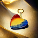 Handcrafted Romanian Flag Heart Keychain - Showcase Your Patriotism!