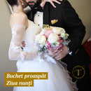 Buchet de mireasa romantic conservat 3D in rasină | Tablou 3D, 32×32cm