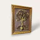 Side view of coffee bean tree wall decor