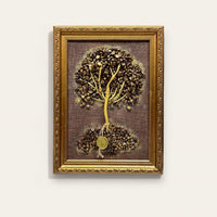 Handmade coffee bean tree and wood wall decor