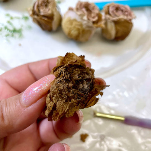 Conservare buchet mireasa uscat, pastrat acasa | Reconditionare in rasina, tablou 3D 32x32 cm