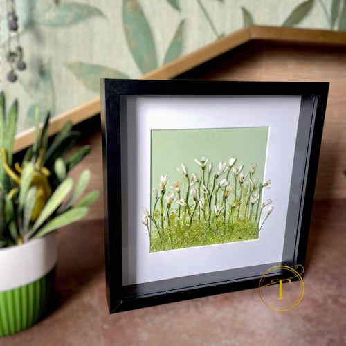 Buchet mini cu ghiocei naturali conservati in rasina | Amintire pretioasa