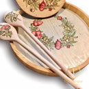 Wild Poppies: Handmade Wooden Tray & Cutting Board Set