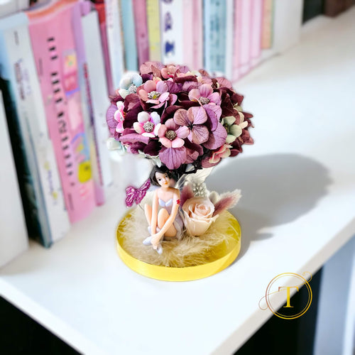Flower Fairy – Aranjament flori criogenate, cupola, H19cm