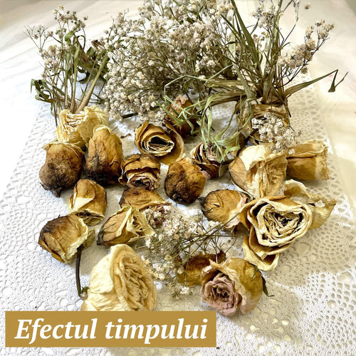 Conservare buchet mireasa uscat, pastrat acasa | Reconditionare in rasina, tablou 3D 32x32 cm