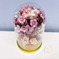 Flower Fairy - Preserved Flower Arrangement in Glass Dome, H19cm