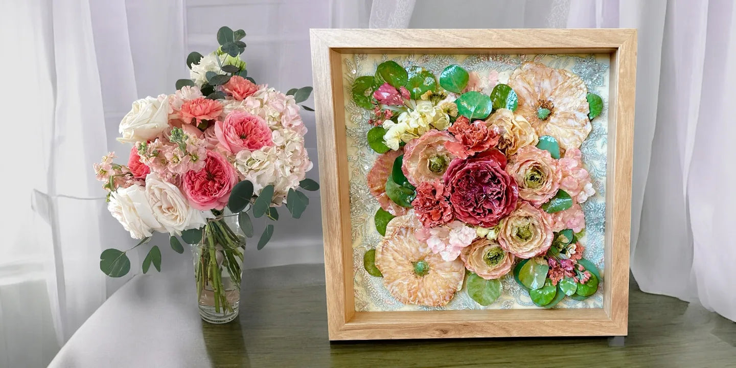 Tablou floral 3D din flori conservate in rasina – Cluj-Napoca, TCH.Designs