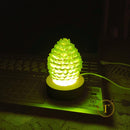 Whimsical Pinecone Nightlight Lamp with LED & USB Cable