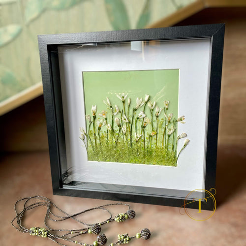 Buchet mini cu ghiocei naturali conservati in rasina | Amintire pretioasa