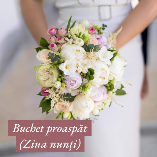 Fresh bridal bouquet before preservation