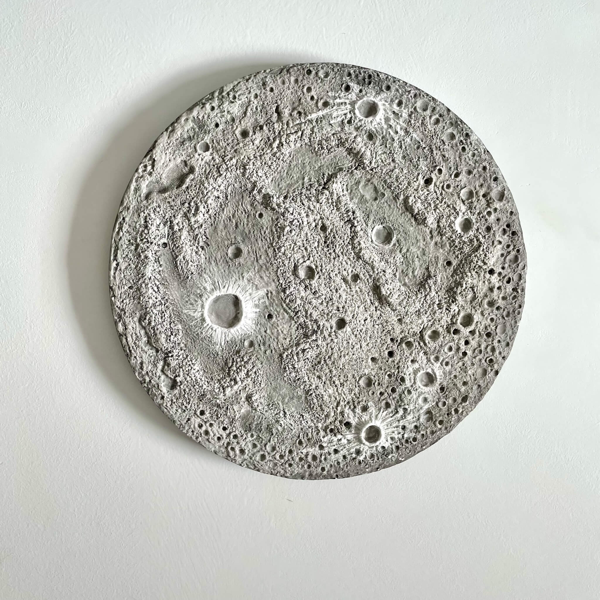 Textured Moon wall art white backgound