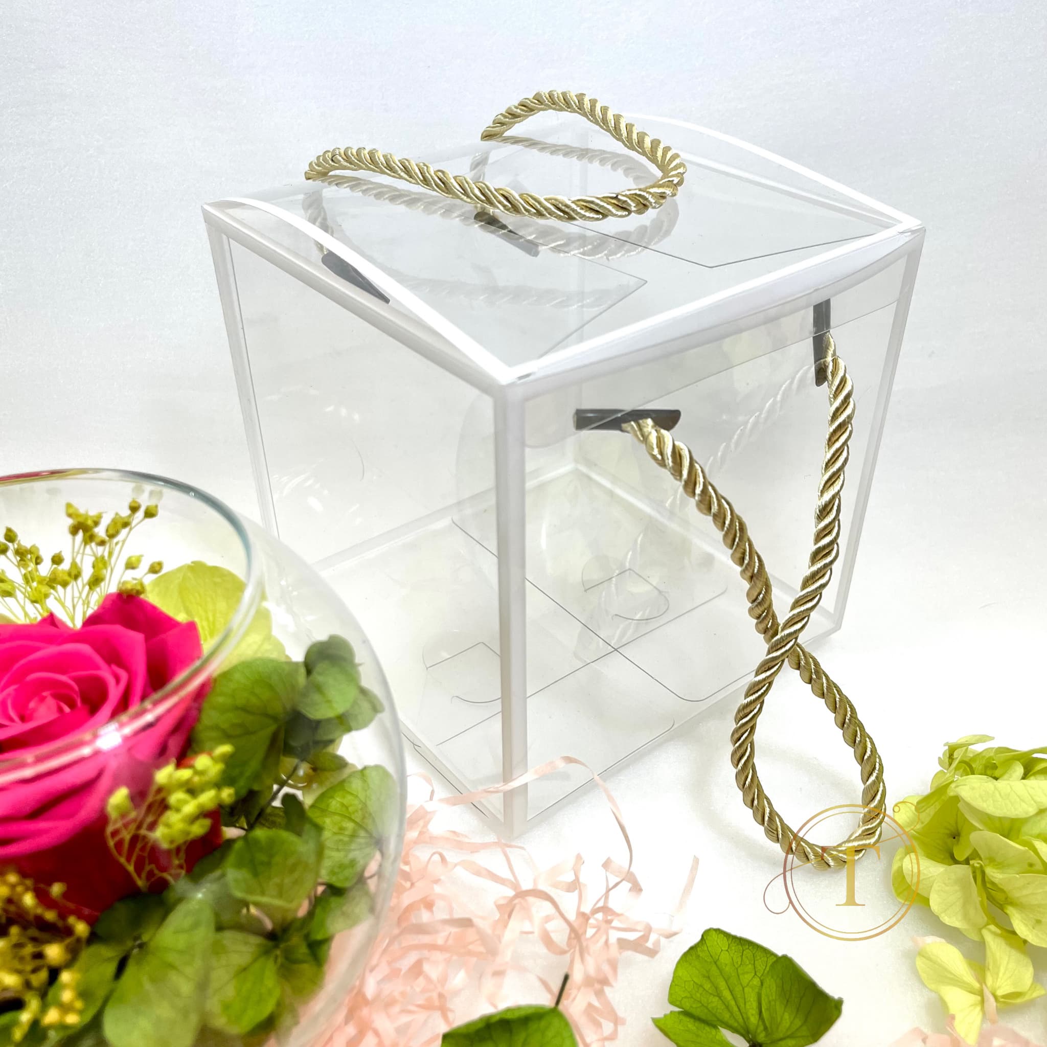 Transparent gift box close view