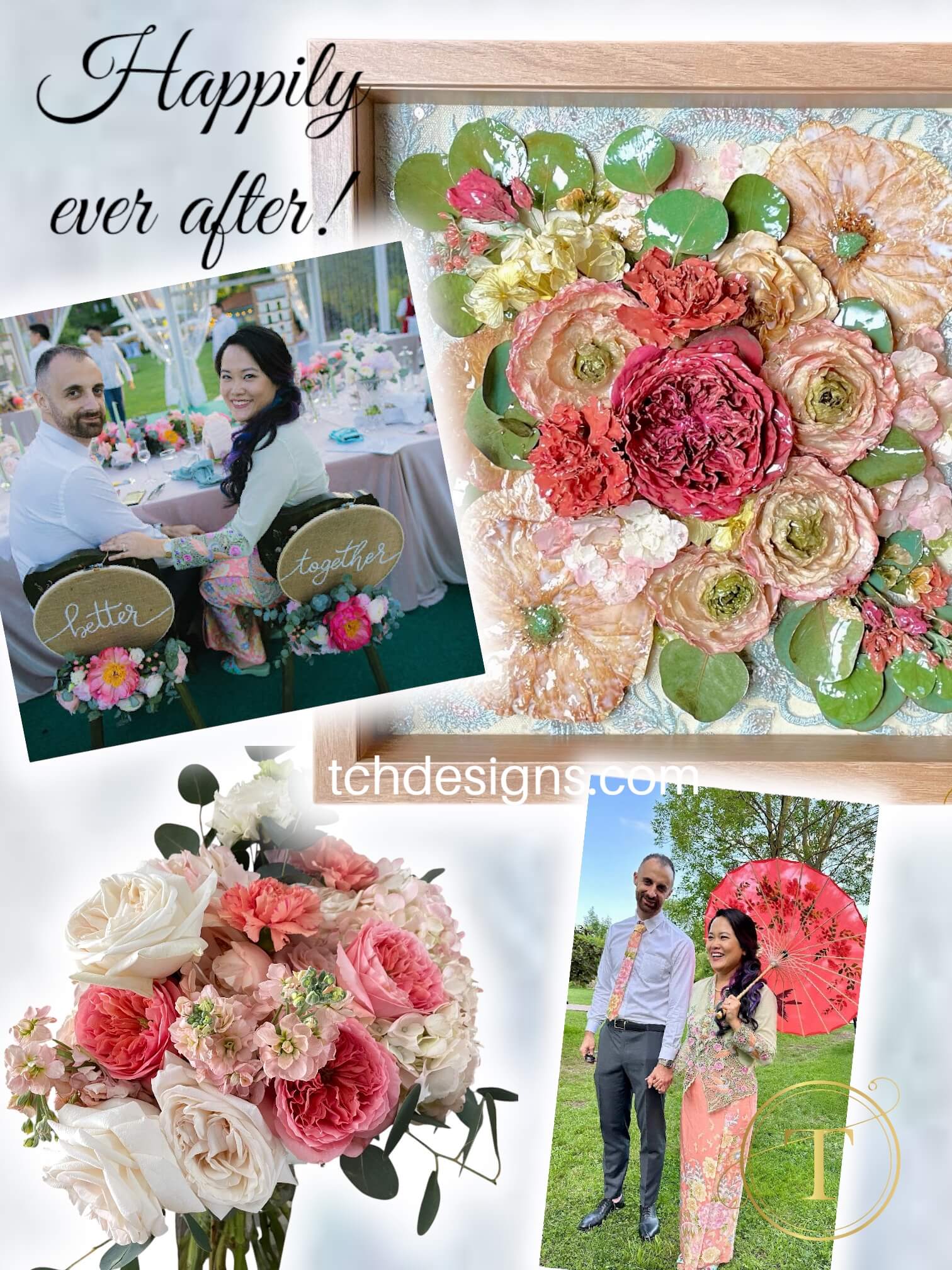 Photos of the wedding bouquet from the event