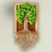 Tree of life stabilized lichens wall hanging 